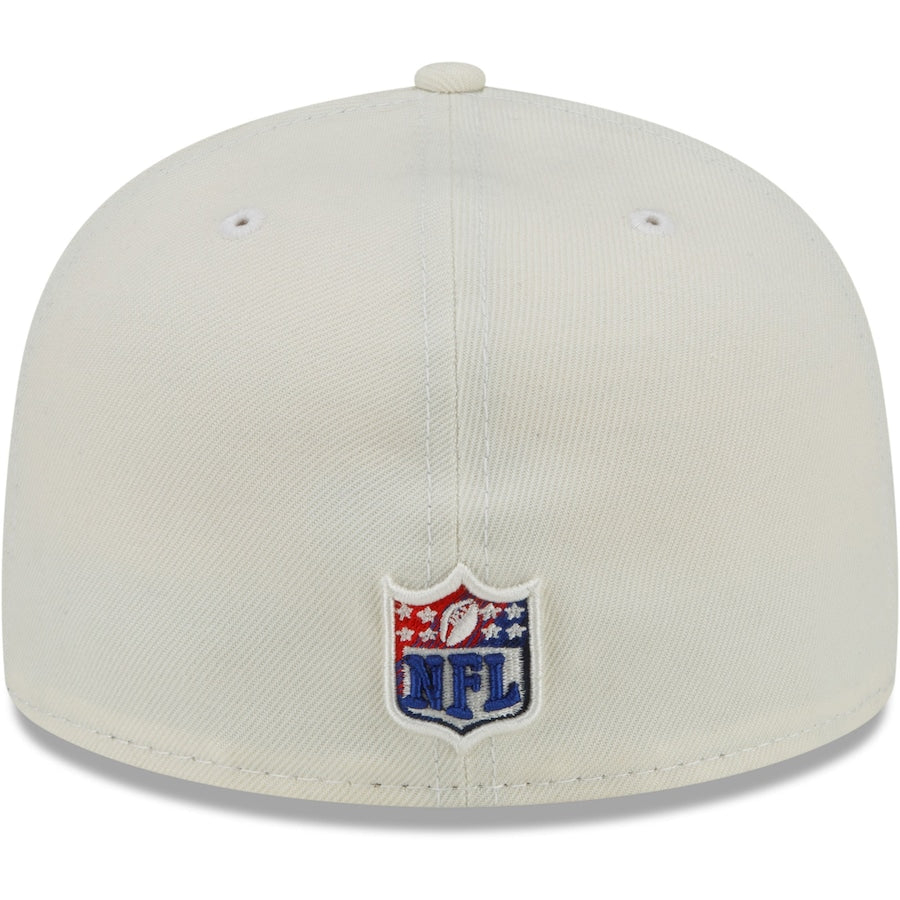 New Era New England Patriots Cream Chrome Color Dim 59FIFTY Fitted Hat
