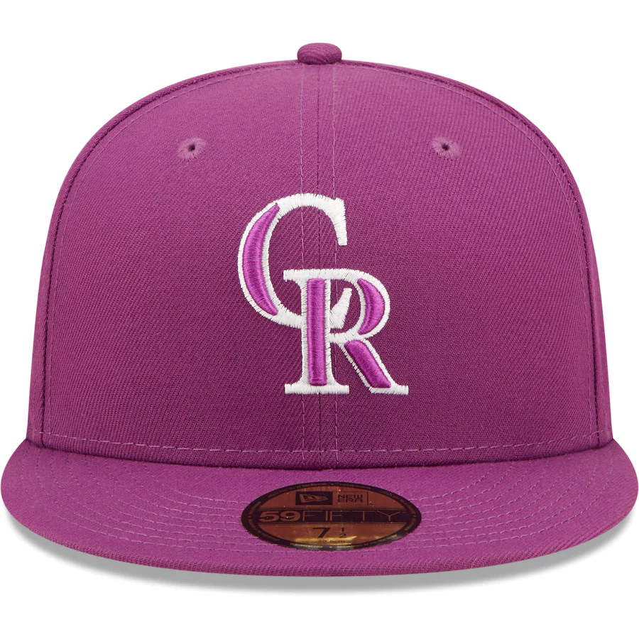 New Era Colorado Rockies Grape Logo 59FIFTY Fitted Hat