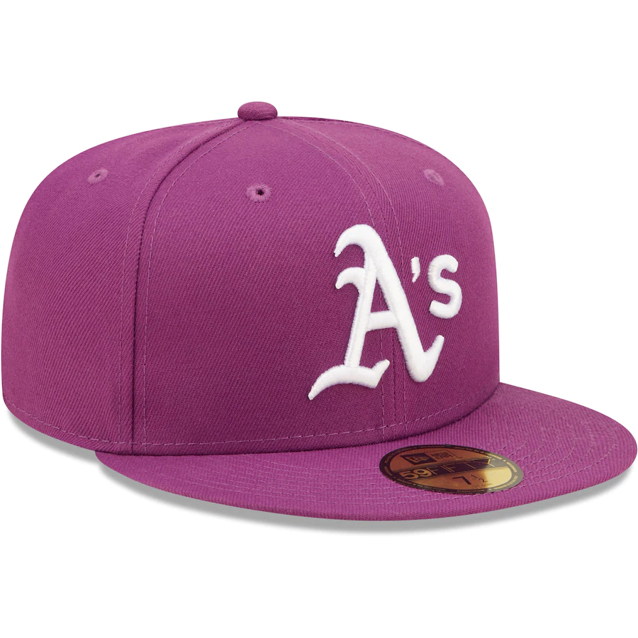 New Era Oakland Athletics Grape Logo 59FIFTY Fitted Hat