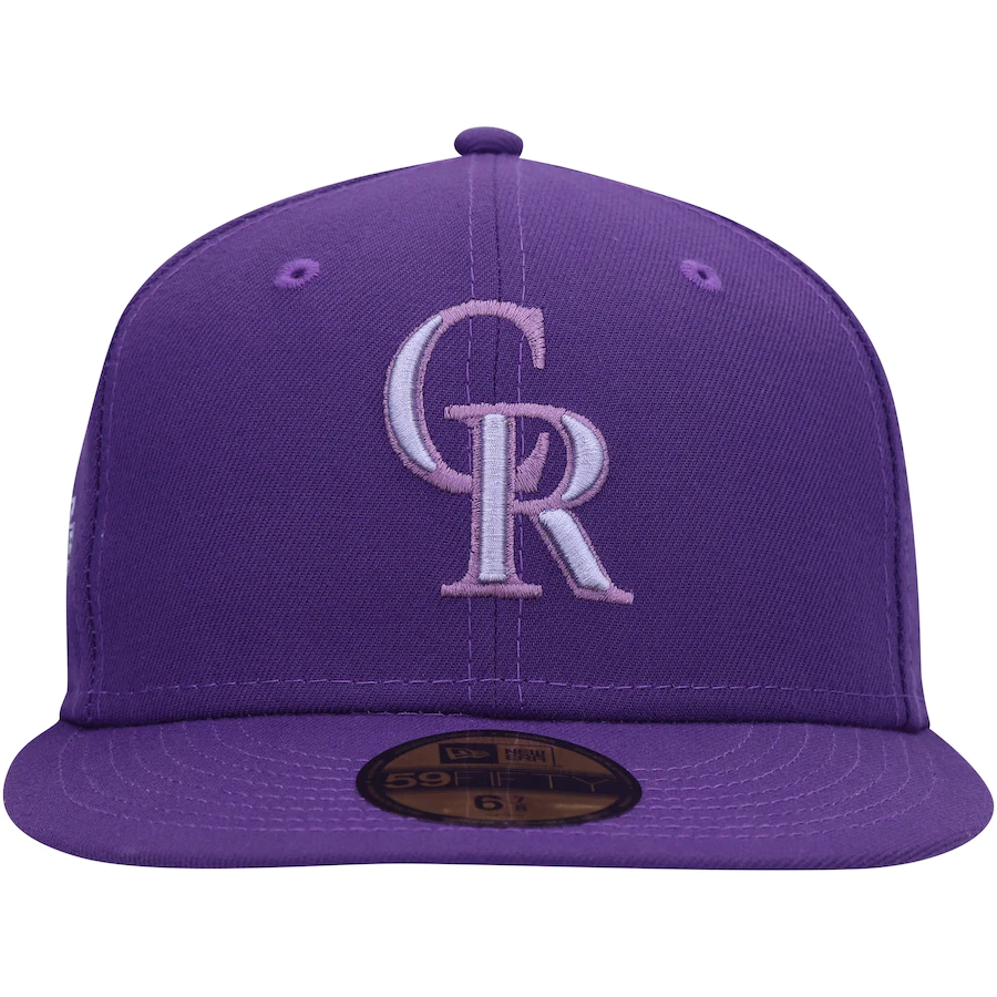 New Era Colorado Rockies Purple Lavender Undervisor 59FIFTY Fitted Hat