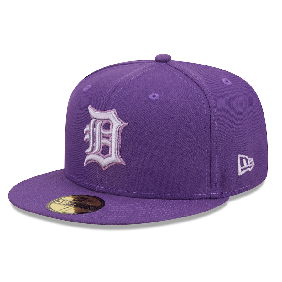 New Era Detroit Tigers Purple Lavender Undervisor 59FIFTY Fitted Hat
