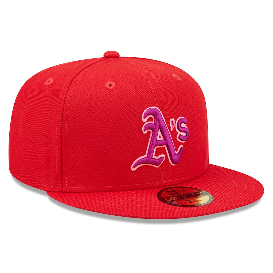 New Era Oakland Athletics Red Purple Undervisor 59FIFTY Fitted Hat