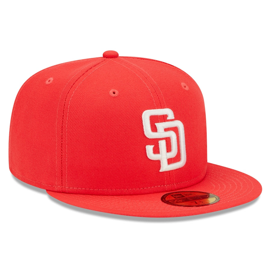 New Era San Diego Padres Lava Highlighter Logo 59FIFTY Fitted Hat