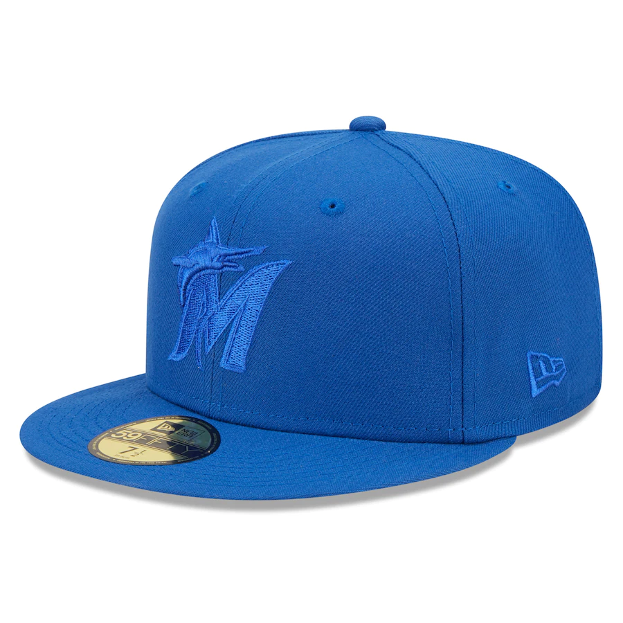 New Era Miami Marlins Royal Blue Tonal 59FIFTY Fitted Hat