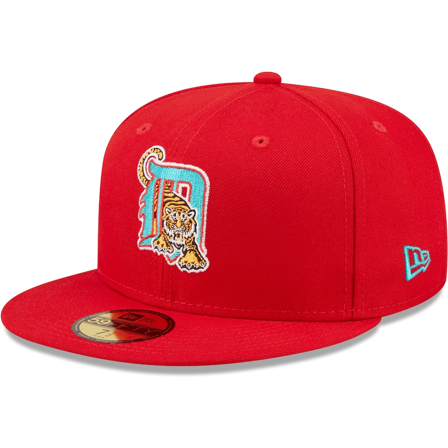 New Era Detroit Tigers 2005 All-Star Game Scarlet/Teal Undervisor 2022 59FIFTY Fitted Hat