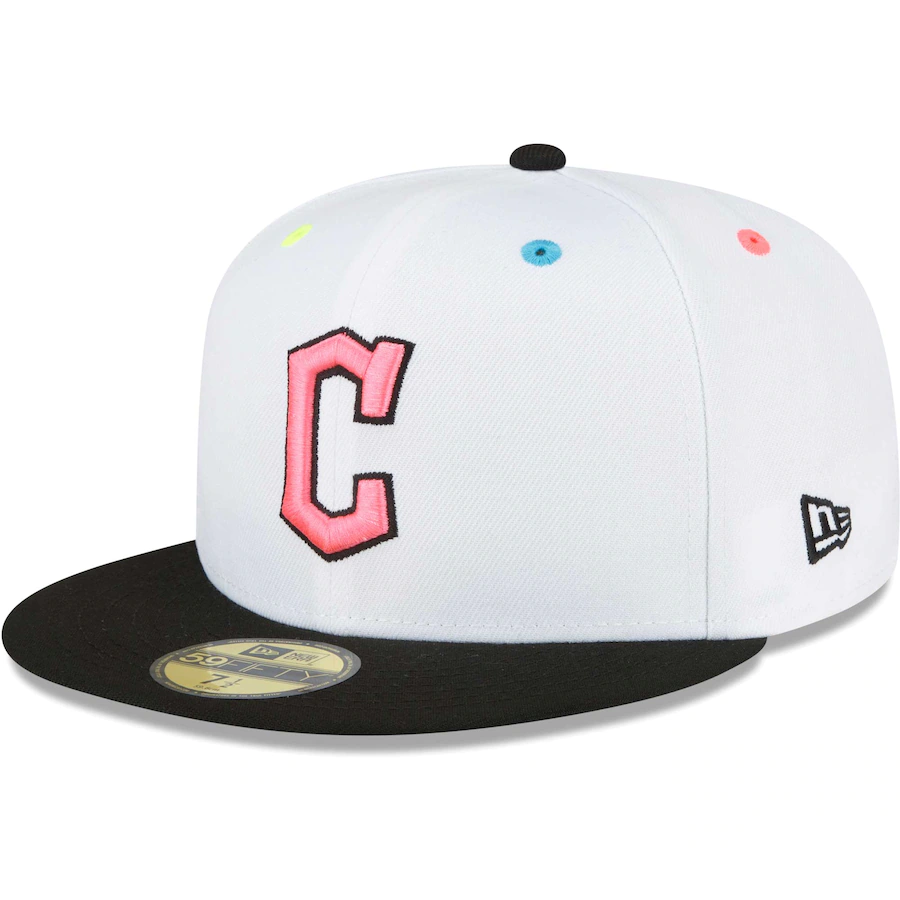 New Era Cleveland Guardians White Neon Eye 59FIFTY Fitted Hat