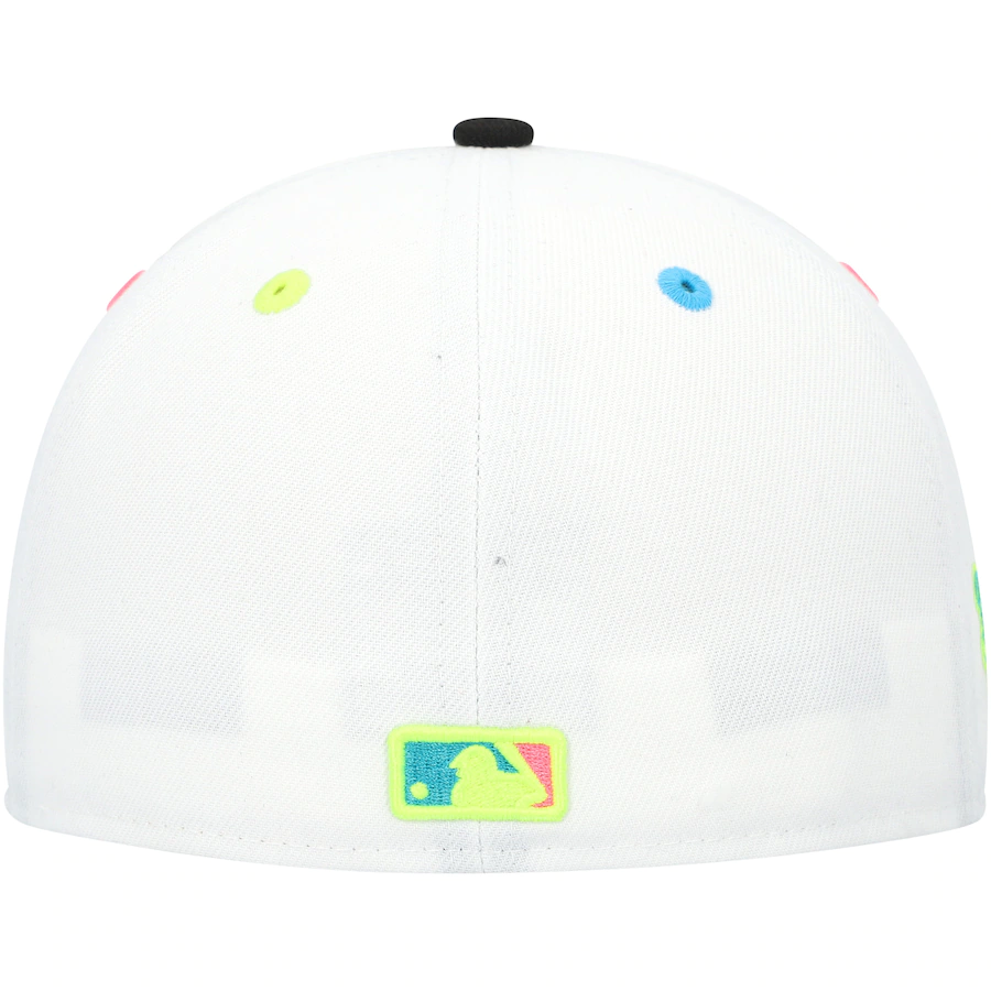 New Era Florida Marlins White Cooperstown Collection Neon Eye 59FIFTY Fitted Hat