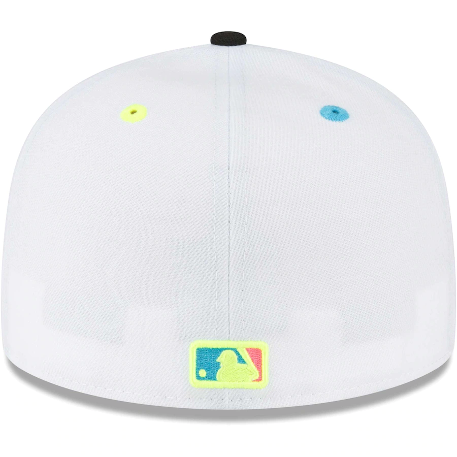 New Era Montreal Expos White Cooperstown Collection Neon Eye 59FIFTY Fitted Hat