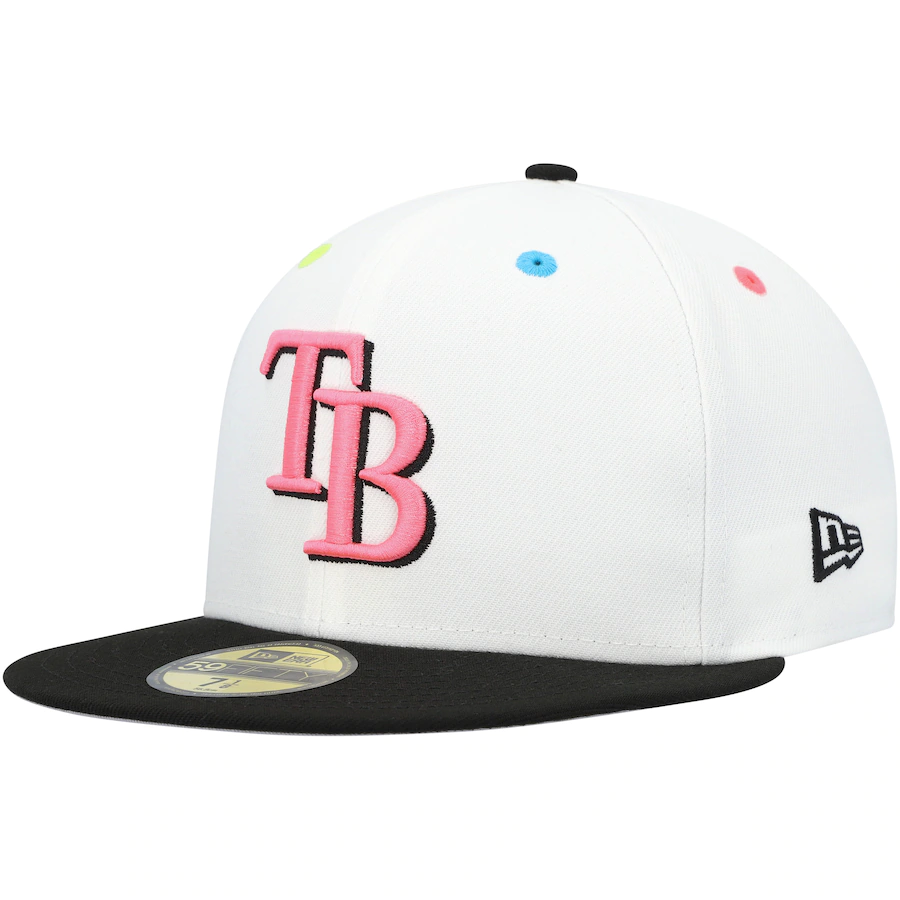 New Era Tampa Bay Rays White Neon Eye 59FIFTY Fitted Hat