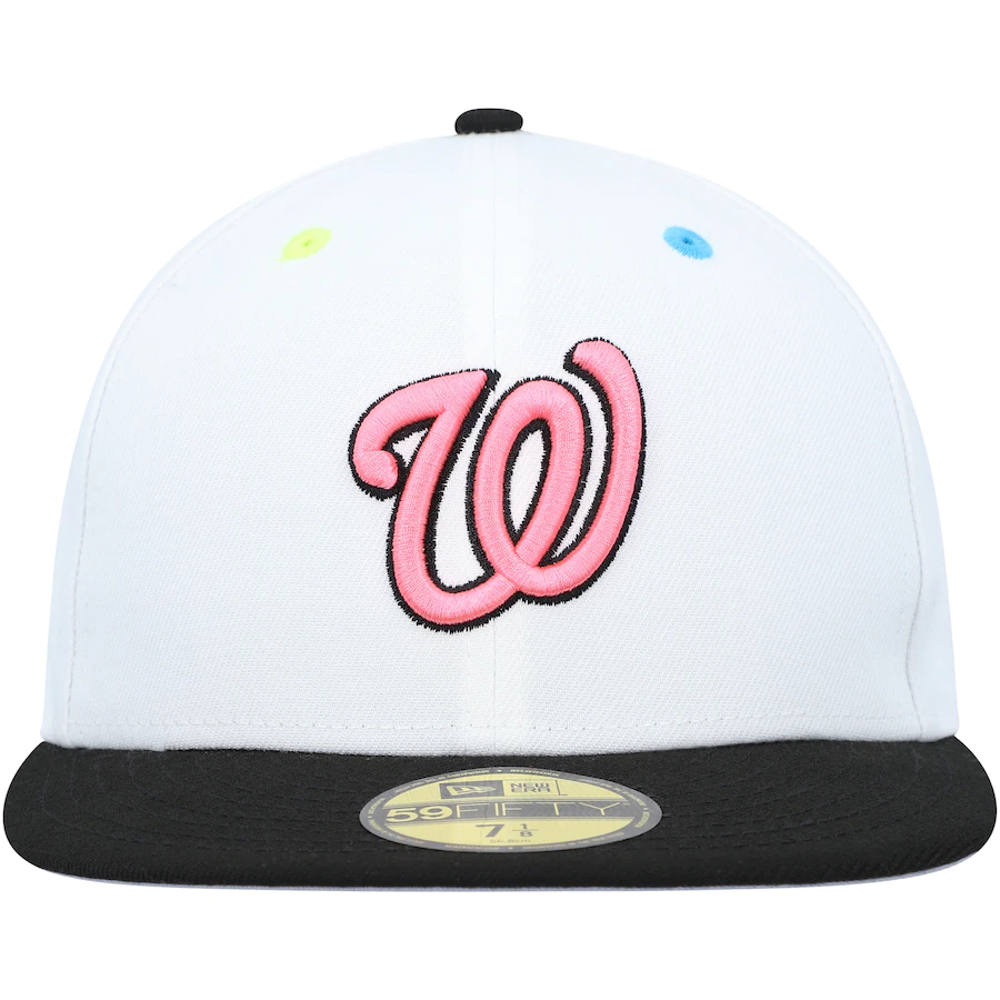 New Era Washington Nationals White 2019 World Series Neon Eye 59FIFTY Fitted Hat