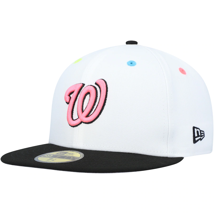 New Era Washington Nationals White 2019 World Series Neon Eye 59FIFTY Fitted Hat