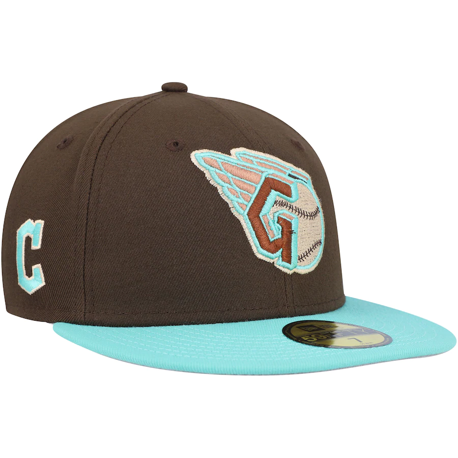 New Era Cleveland Guardians Walnut Mint 2022 59FIFTY Fitted Hat