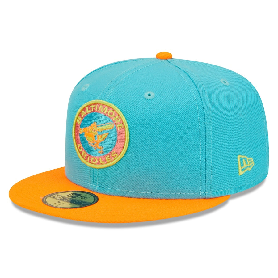 New Era Baltimore Orioles Blue/Orange Vice Highlighter 59FIFTY Fitted Hat