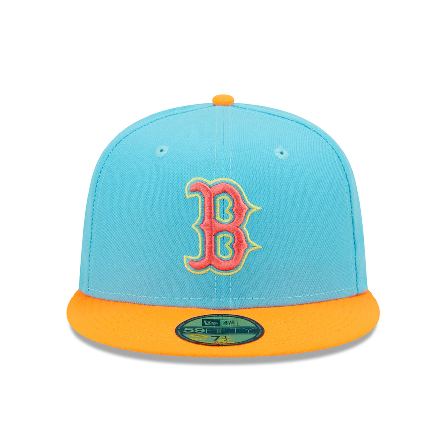 New Era Boston Red Sox Blue/Orange Vice Highlighter 59FIFTY Fitted Hat