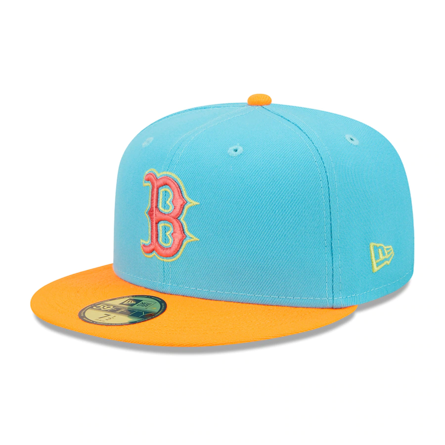 New Era Boston Red Sox Blue/Orange Vice Highlighter 59FIFTY Fitted Hat