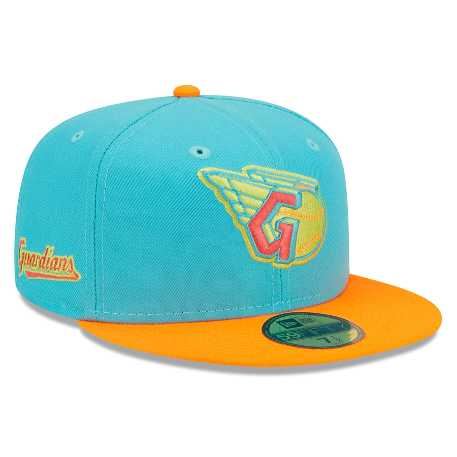 Lids Atlanta Braves New Era Vice Highlighter 59FIFTY Fitted Hat - Blue/Orange