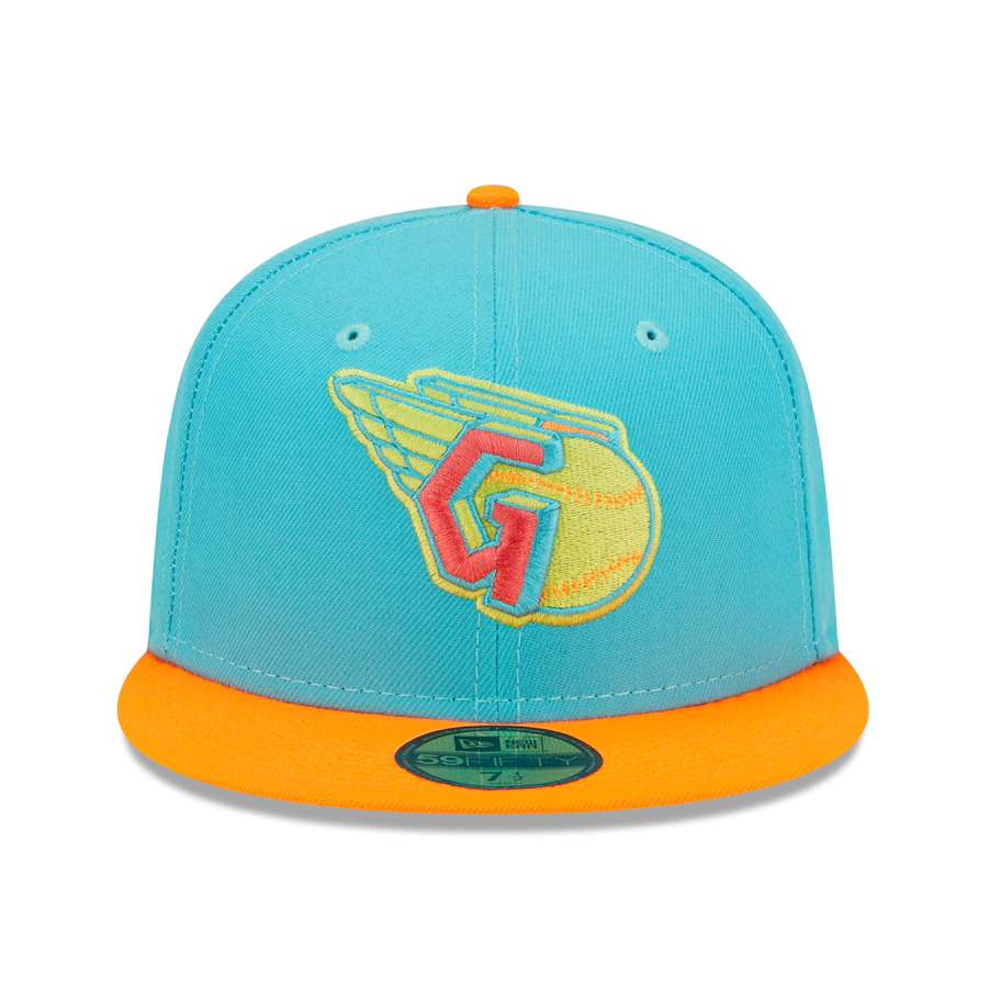 New Era Cleveland Guardians Blue/Orange Vice Highlighter 59FIFTY Fitted Hat