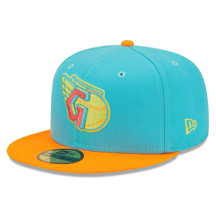 New Era Cleveland Guardians Blue/Orange Vice Highlighter 59FIFTY Fitted Hat