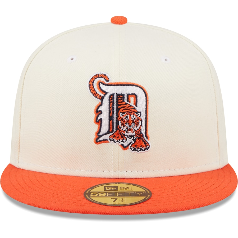 New Era Detroit Tigers White/Orange Cooperstown Collection 2005 MLB All-Star Game Chrome 59FIFTY Fitted Hat