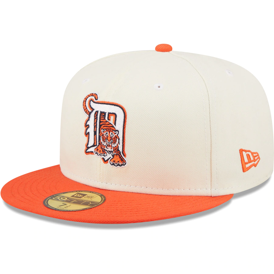 New Era Detroit Tigers White/Orange Cooperstown Collection 2005 MLB All-Star Game Chrome 59FIFTY Fitted Hat