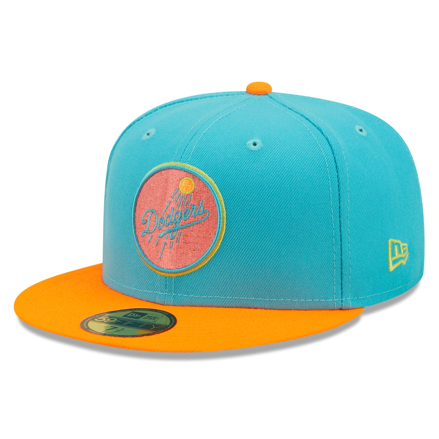 New Era Los Angeles Dodgers Blue/Orange Vice Highlighter 59FIFTY Fitted Hat