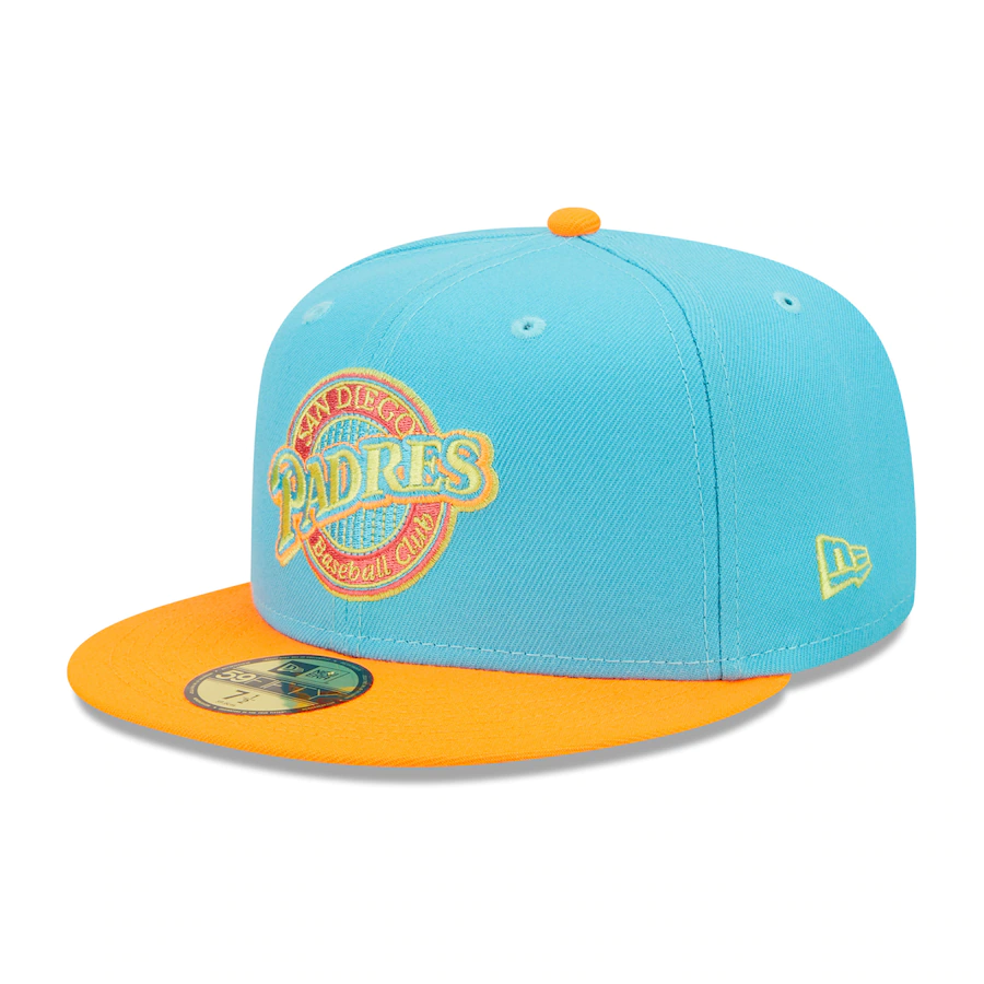 New Era San Diego Padres Blue/Orange Vice Highlighter 59FIFTY Fitted Hat