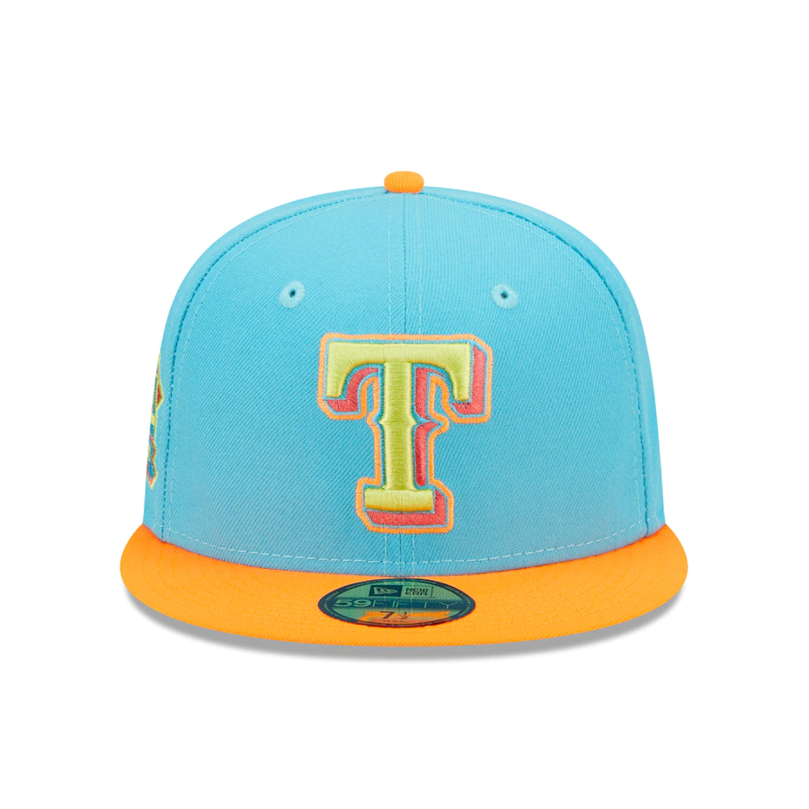 New Era Texas Rangers Blue/Orange Vice Highlighter 59FIFTY Fitted Hat