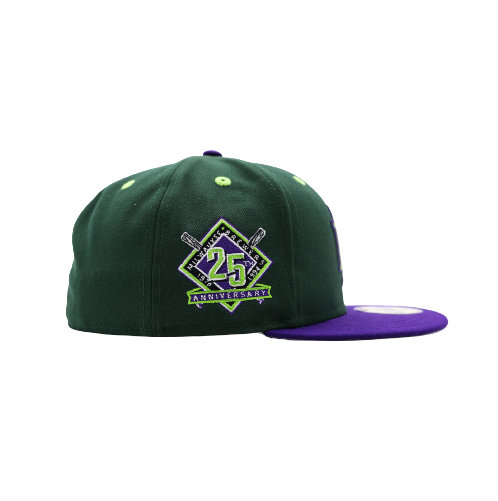 New Era Milwaukee Brewers Dark Green/Purple 25th Anniversary 59FIFTY Fitted Hat