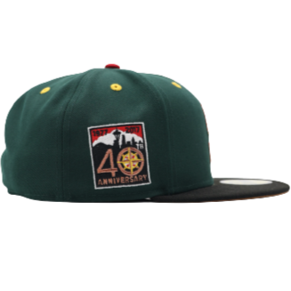 New Era Seattle Mariners Dark Green/Black/Yellow 40th Anniversary 59FIFTY Fitted Hat