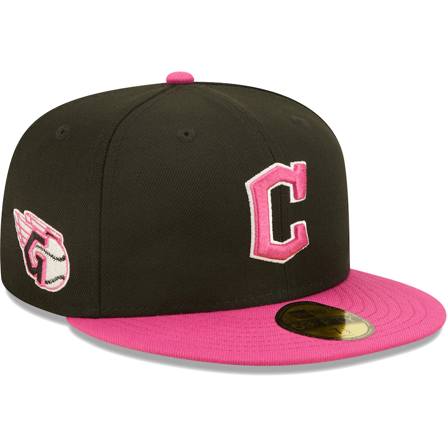 New Era Cleveland Guardians Black/Pink Passion 59FIFTY Fitted Hat