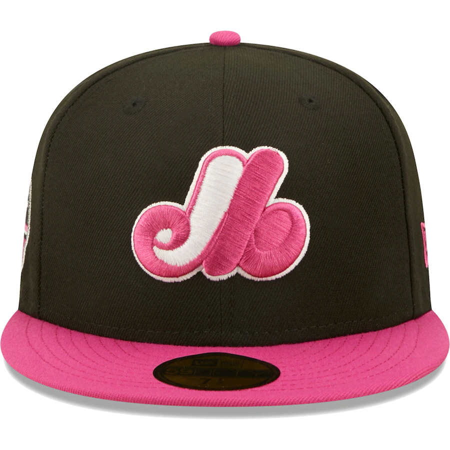 New Era Montreal Expos Black/Pink 35th Anniversary Passion 59FIFTY Fitted Hat