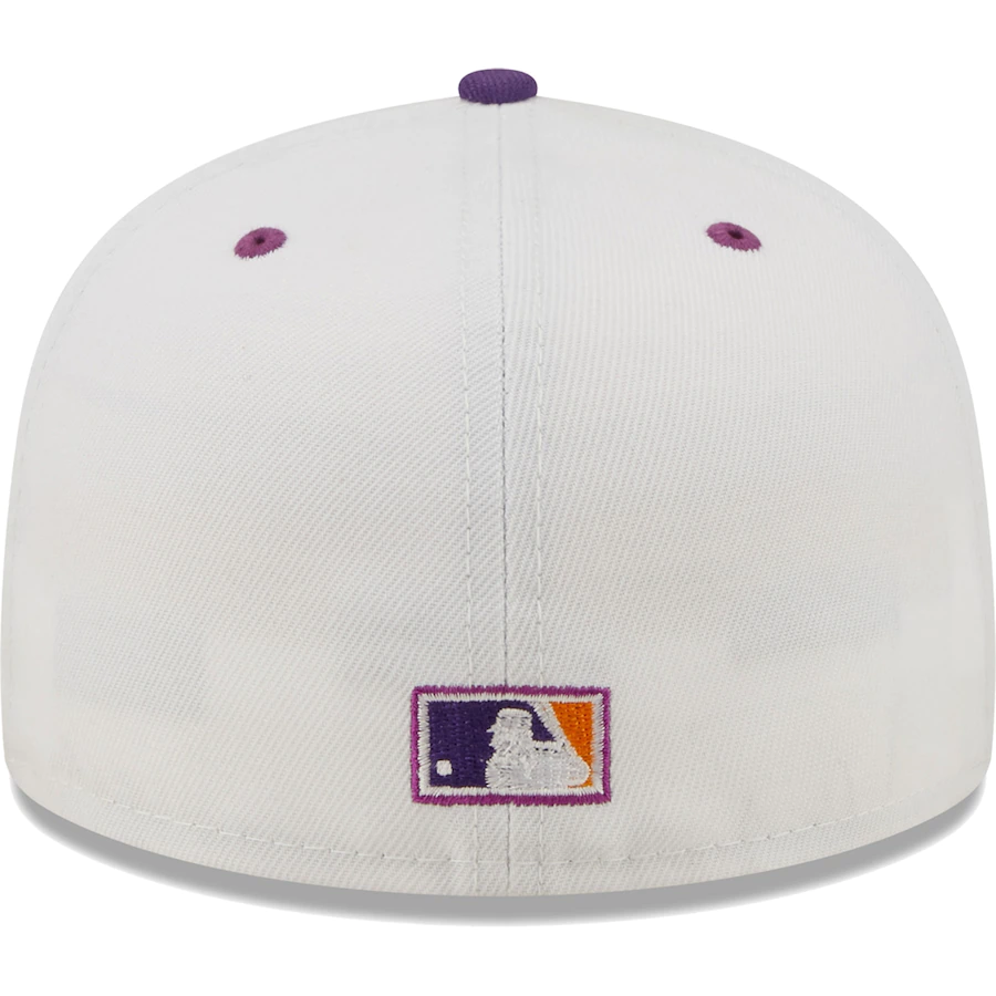 New Era Baltimore Orioles White/Purple 60th Anniversary Grape Lolli 59FIFTY Fitted Hat