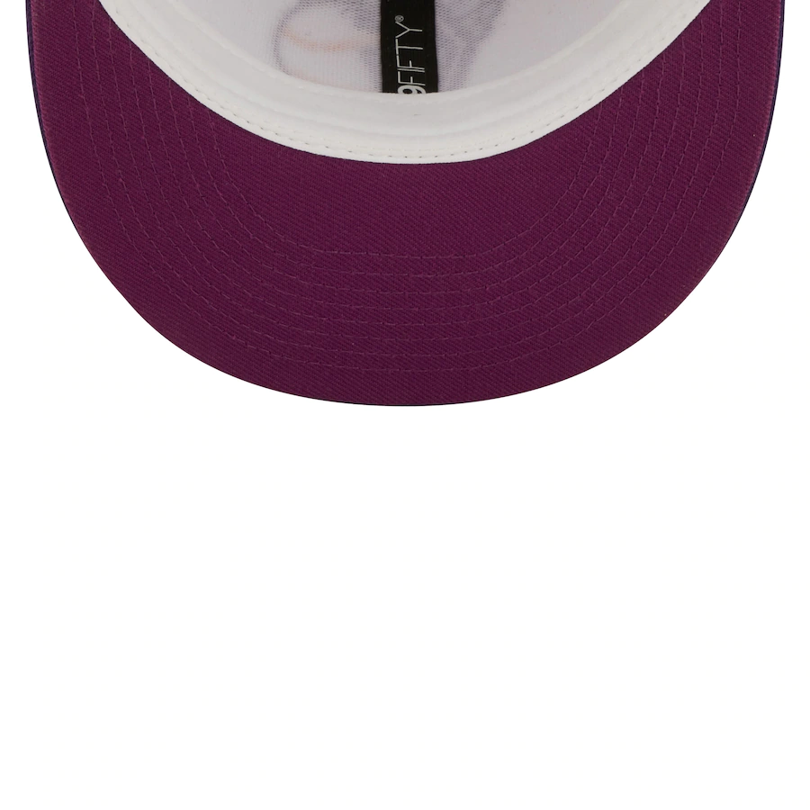 New Era Cleveland Guardians White/Purple Cap Logo Grape Lolli 59FIFTY Fitted Hat