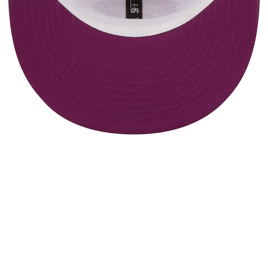 New Era Colorado Rockies White/Purple 1995 Coors Field Grape Lolli 59FIFTY Fitted Hat