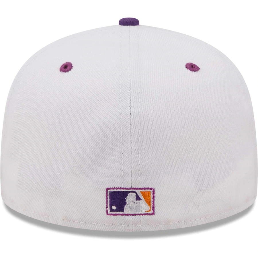 New Era New York Yankees White/Purple 2000 World Series Grape Lolli 59FIFTY Fitted Hat