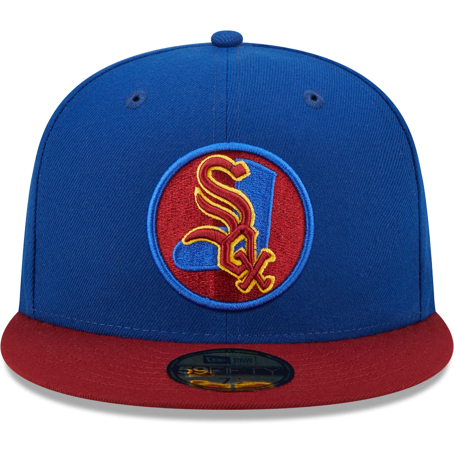 New Era Chicago White Sox Blue/Red Alternate Logo Primary Jewel Gold Undervisor 59FIFTY Fitted Hat