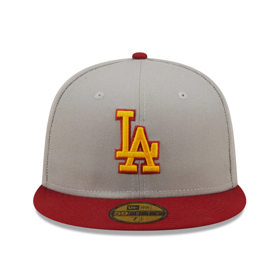 New Era Los Angeles Dodgers Gray/Red Navy Undervisor 59FIFTY Fitted Hat