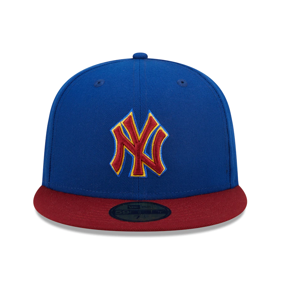 New Era New York Yankees Blue/Red Logo Primary Jewel Gold Undervisor 59FIFTY Fitted Hat