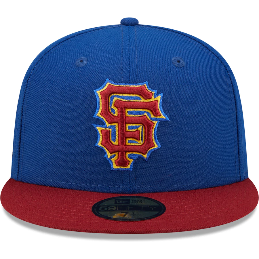 New Era San Francisco Giants Blue/Red Alternate Logo Primary Jewel Gold Undervisor 59FIFTY Fitted Hat