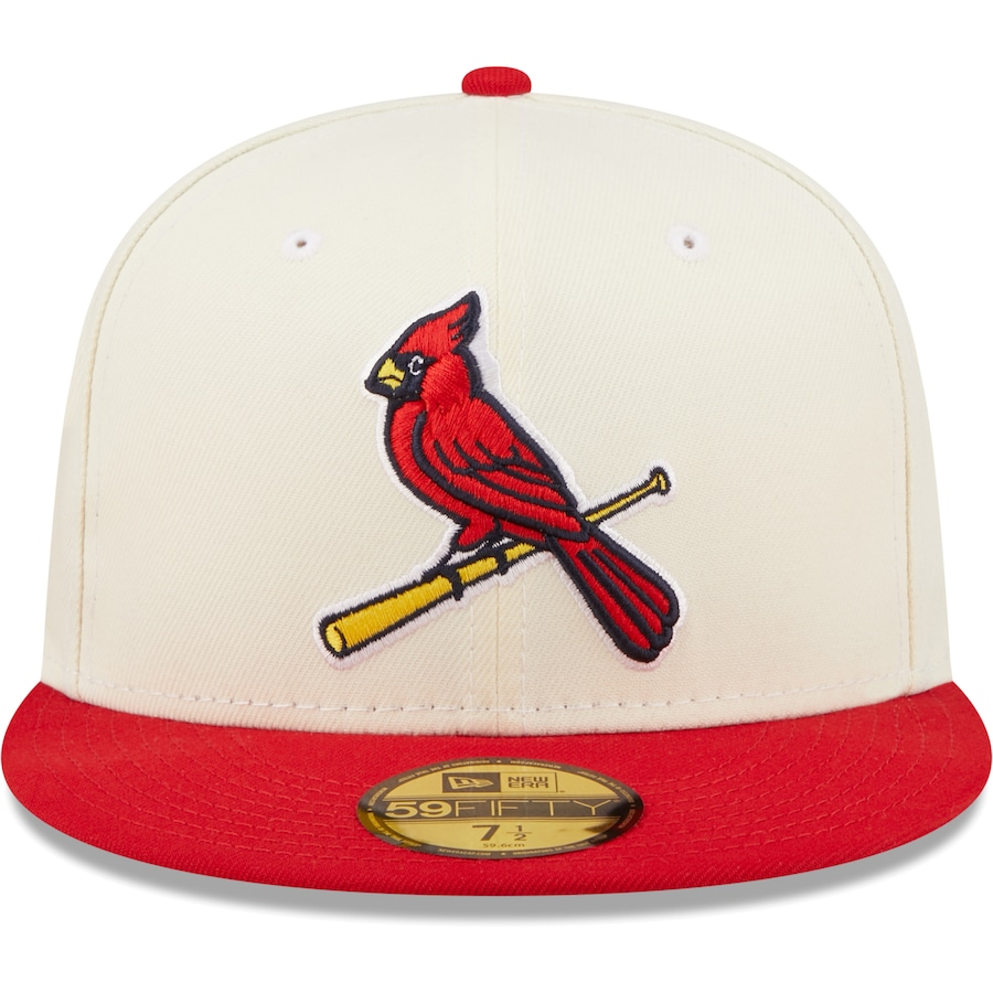 New Era St. Louis Cardinals White/Red Cooperstown Collection Busch Stadium Final Season Chrome 59FIFTY Fitted Hat