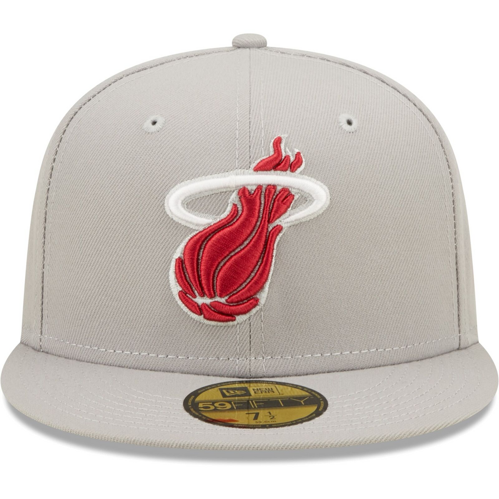 New Era Gray Miami Heat Team Color Pop 59FIFTY Fitted Hat