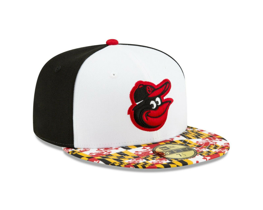 New Era Baltimore Orioles Maryland Flag Brim 59FIFTY Fitted Hat