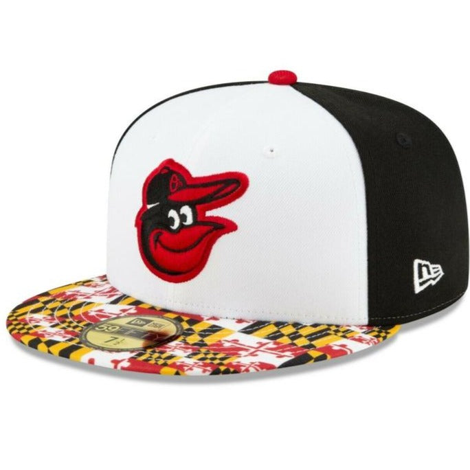 New Era Baltimore Orioles Maryland Flag Brim 59FIFTY Fitted Hat