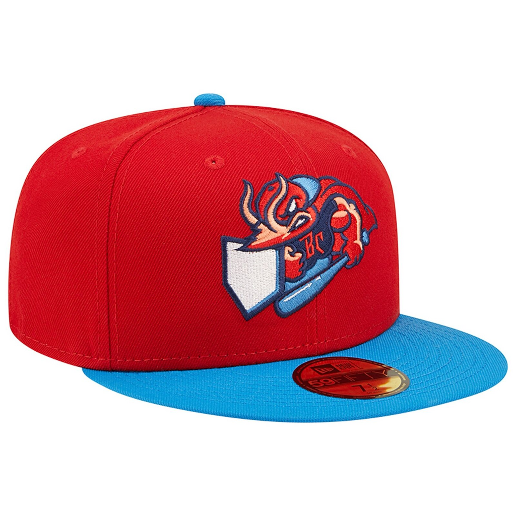 New Era Red/Blue Jacksonville Jumbo Shrimp Theme Night 59FIFTY Fitted Hat