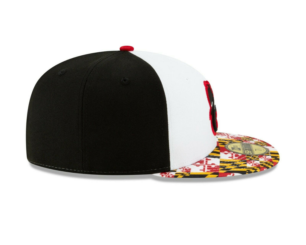 New Era Baltimore Orioles Maryland Flag Brim 59FIFTY Fitted Hat