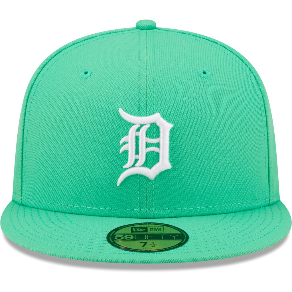 New Era Island Green White Logo Detroit Tigers 59FIFTY Fitted Hat