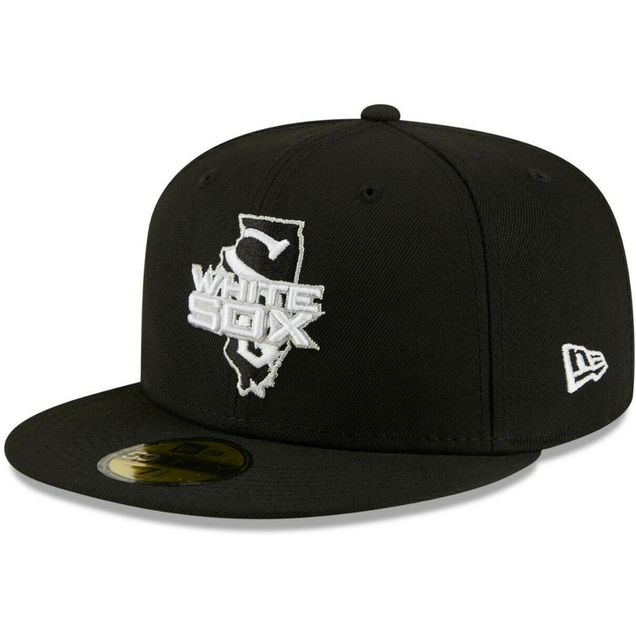 New Era Chicago White Sox Black Local State Patch 59FIFTY Fitted Hat