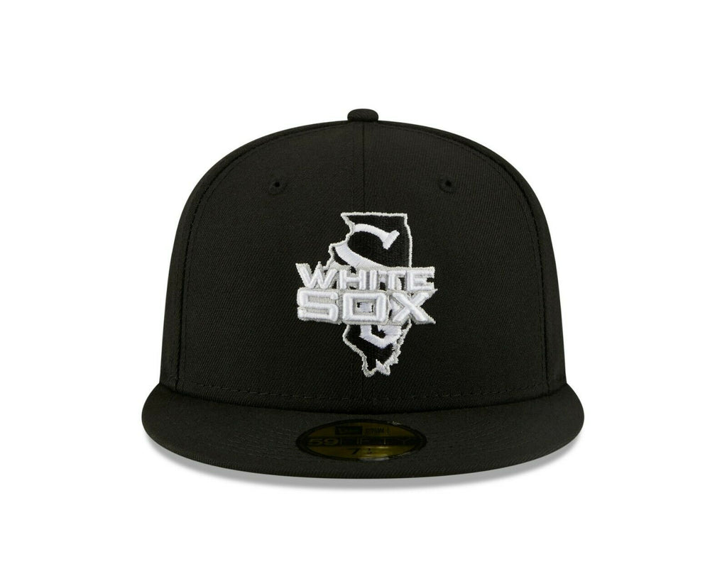 New Era Chicago White Sox Black Local State Patch 59FIFTY Fitted Hat