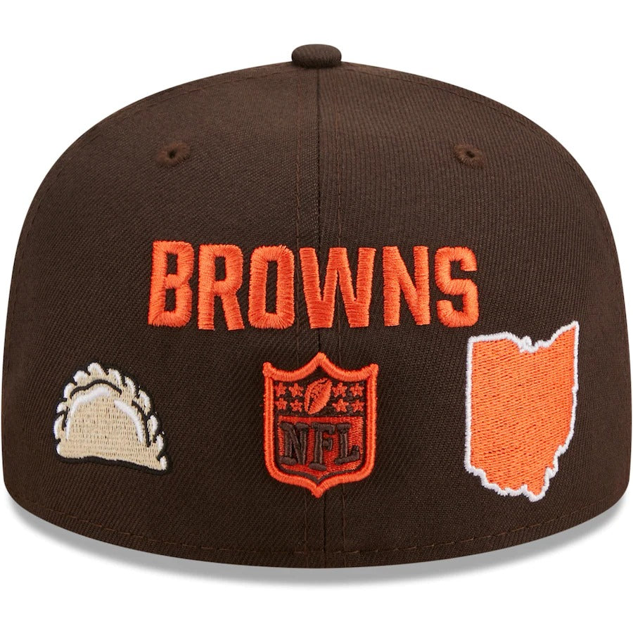 New Era Cleveland Browns Brown Team Local 59FIFTY Fitted Hat