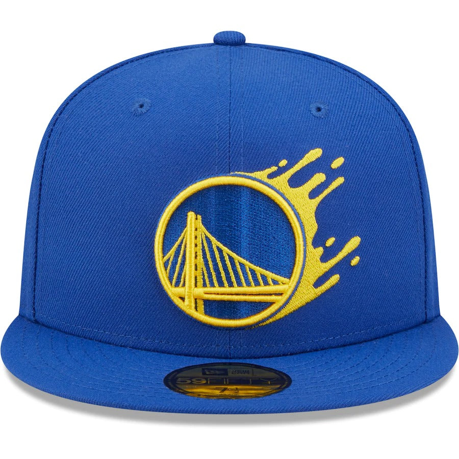 New Era Golden State Warriors Royal Splatter 59FIFTY Fitted Hat